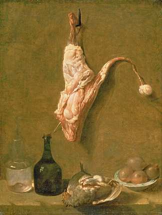 小牛肉腿静物 Still Life with a Leg of Veal，让·巴普蒂斯特·乌德里