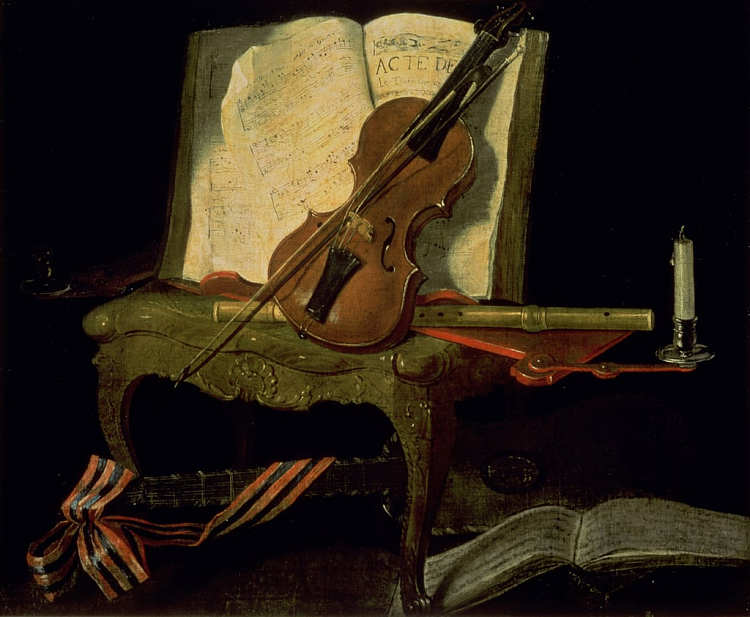 静物与小提琴 Still Life with a Violin，让·巴普蒂斯特·乌德里