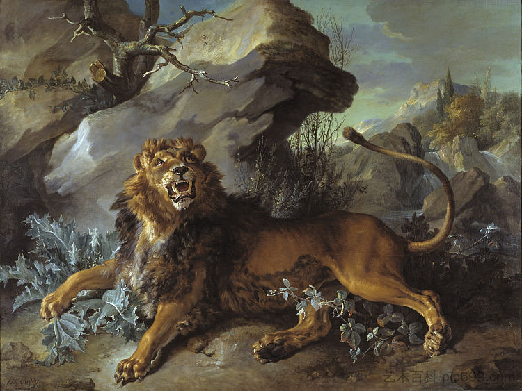 狮子与苍蝇 The Lion and the Fly (1732; Versailles,France  )，让·巴普蒂斯特·乌德里