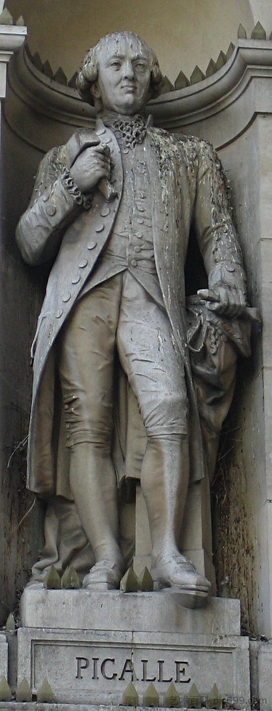 巴黎市政厅的雕像 Statue in the Hôtel De Ville of Paris，让-巴蒂斯特·皮加勒