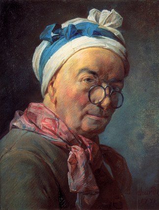 戴眼镜的自画像 Self-Portrait with Spectacles (1771)，让·巴蒂斯·西美翁·夏尔丹
