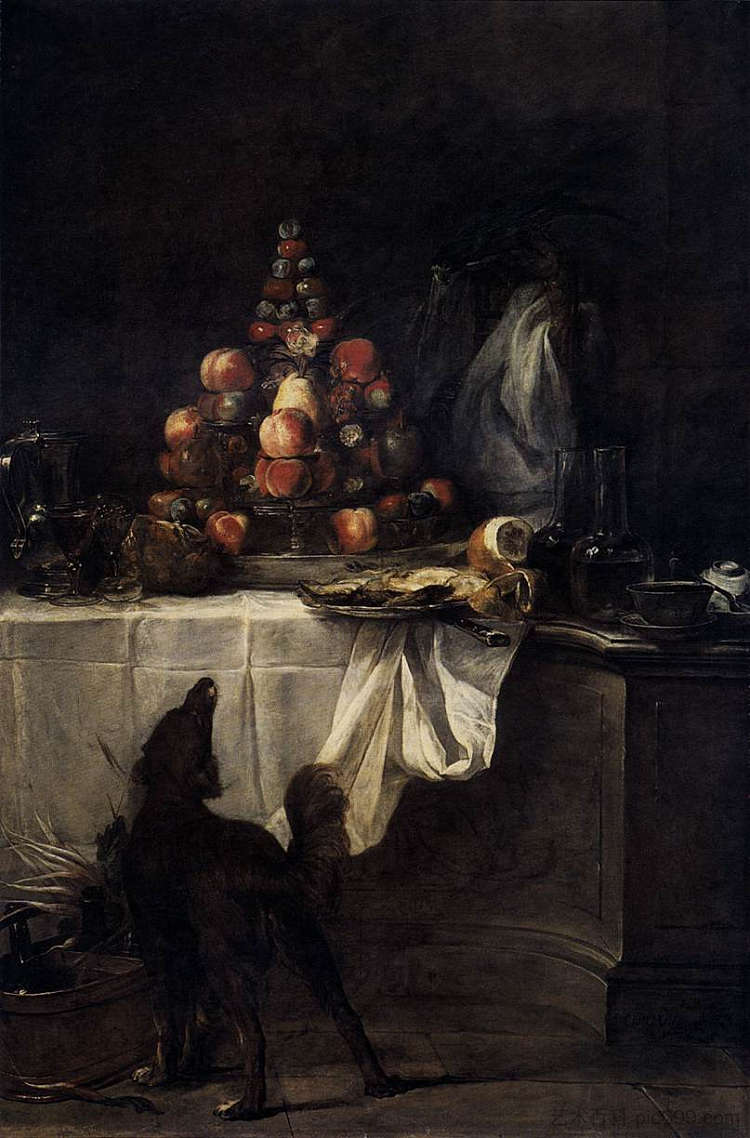 自助餐 The Buffet (1728)，让·巴蒂斯·西美翁·夏尔丹