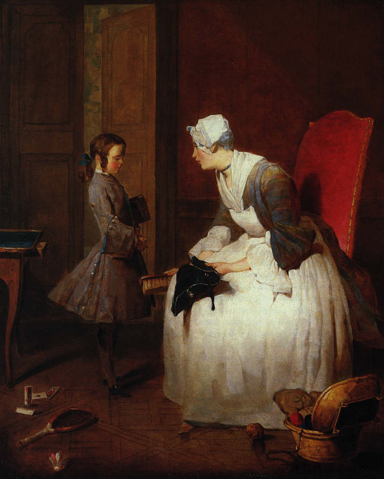 政府 The Governess (1739)，让·巴蒂斯·西美翁·夏尔丹