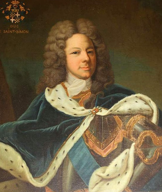 1728年法国国王骑士圣西门公爵路易·德·鲁夫罗伊的肖像 Portrait of Louis De Rouvroy, Duke of Saint-simon, Knight of the King of France's Orders in 1728，让-巴蒂斯特·范卢