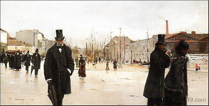 在葬礼回来的路上 On the Way back from the Funeral (1876; Paris,France  )，让·贝罗