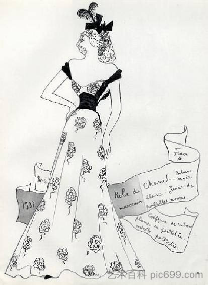 香奈儿高级定制时装 Chanel Haute Couture (1937)，让·谷克多