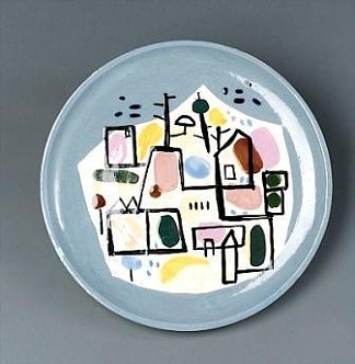 城市景观（陶瓷） City Scape (Ceramic)，吉恩·戴维