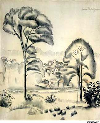 阿尔及利亚的风景 Landscape of Algeria (1919)，让·杜布菲