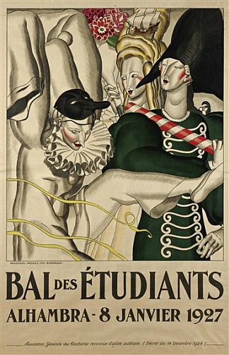 学生舞会海报 Bal des Étudiants Poster (1927)，尚·杜帕