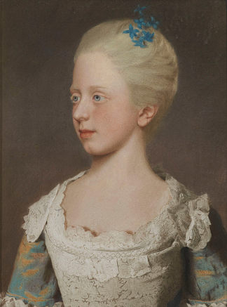 伊丽莎白·卡罗琳公主的肖像 Portrait of Princess Elizabeth Caroline (1754)，让-艾蒂安·利奥塔尔