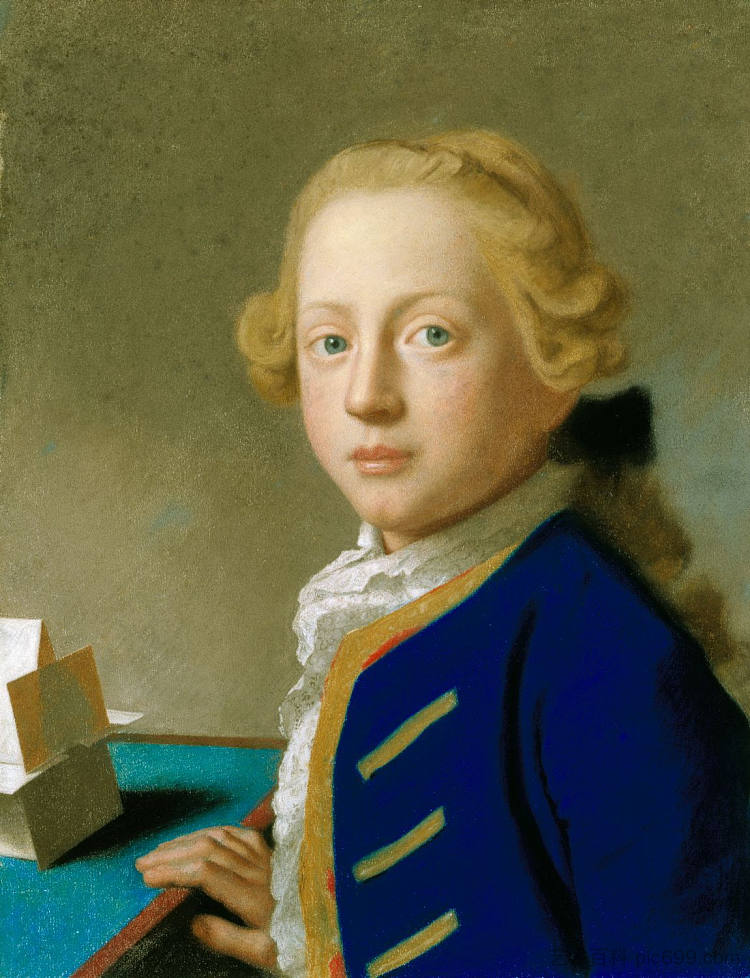 坎伯兰公爵亨利·弗雷德里克王子的肖像 Portrait of Prince Henry Frederick, Duke of Cumberland (1754)，让-艾蒂安·利奥塔尔