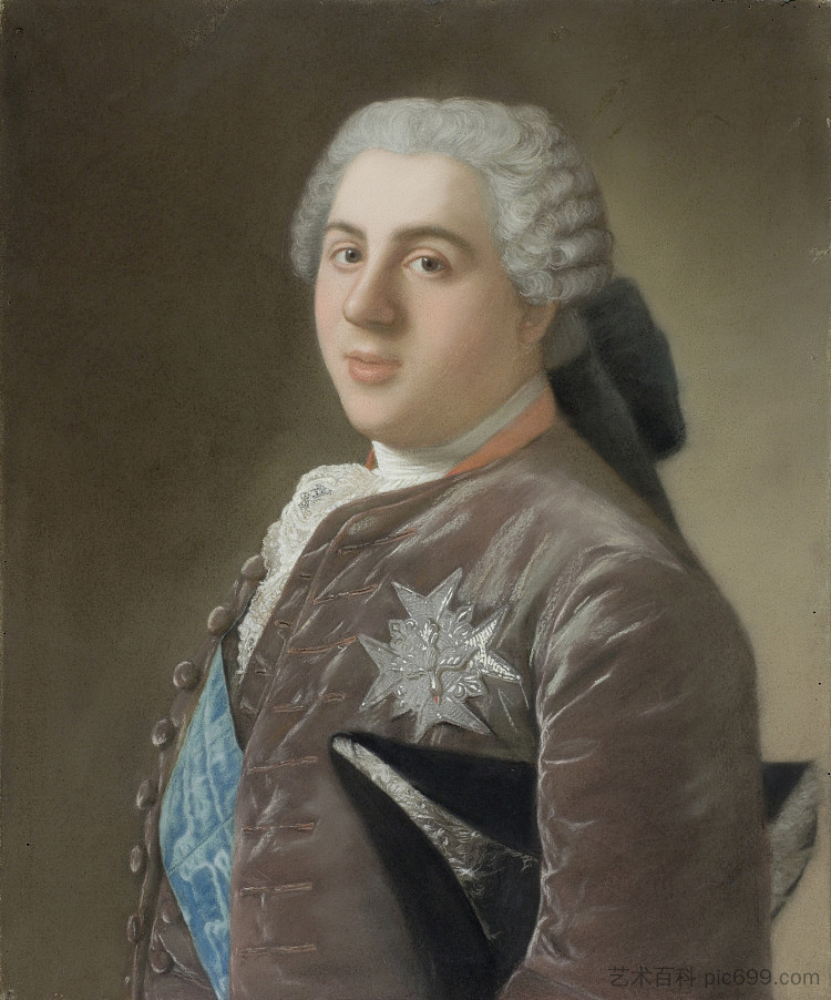 法国王太子路易的肖像 Portrait of Louis, Dauphin of France (c.1749)，让-艾蒂安·利奥塔尔