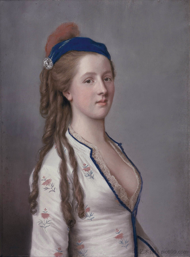 安·萨默塞特夫人,北安普敦伯爵夫人(约14岁) Lady Ann Somerset, Countess of Northampton (at the Age of About 14),让-艾蒂安·利奥塔尔