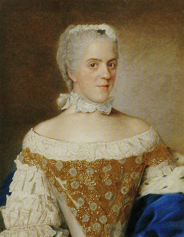 法国的亨丽埃特的肖像,路易十五的女儿 Portrait of Henriette of France, daughter of Louis XV (1749),让-艾蒂安·利奥塔尔