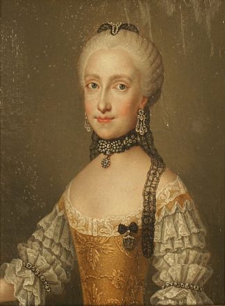 神圣罗马帝国皇帝利奥波德二世的妻子西班牙玛丽亚·路易莎的肖像 Portrait of Maria Luisa of Spain, Wife of Holy Roman Emperor Leopold II (1789)，让-艾蒂安·利奥塔尔