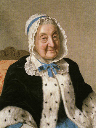 玛特·玛丽·特龙钦的肖像 Portrait of Marthe Marie Tronchin (1758)，让-艾蒂安·利奥塔尔