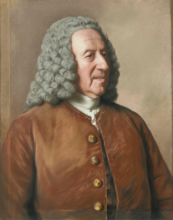 让·特龙钦的肖像 Portrait of Jean Tronchin (1759)，让-艾蒂安·利奥塔尔