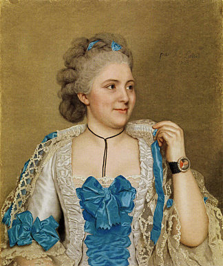 朱莉·德·塞鲁森-普洛亚德的肖像 Portrait of Julie De Thellusson-Ployard (1760)，让-艾蒂安·利奥塔尔