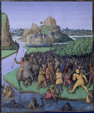 马加比家族和巴基德家族之间的战斗 Battle between the Maccabees and the Bacchides (c.1470)，让·富盖