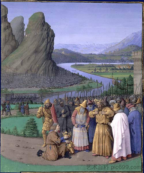 大卫得知扫罗之死 David Learning of the Death of Saul (c.1470)，让·富盖