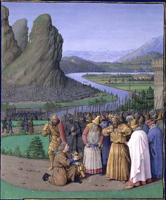 大卫得知扫罗之死 David Learning of the Death of Saul (c.1470)，让·富盖