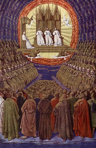 圣母登基或三位一体的荣耀 Enthronement of the Virgin or, The Trinity in its Glory (c.1445)，让·富盖
