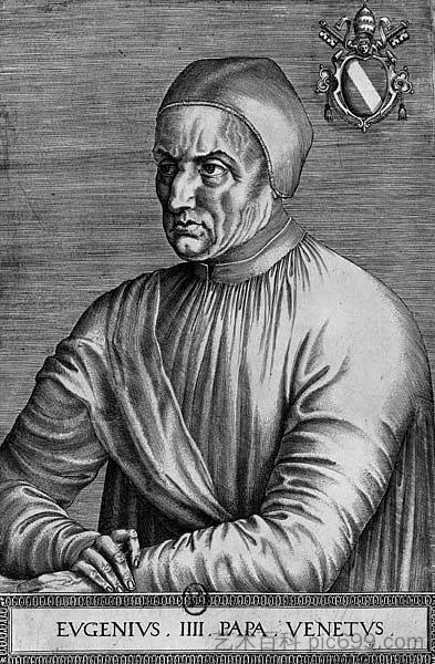 教皇尤金四世的肖像 Portrait of Pope Eugene IV，让·富盖