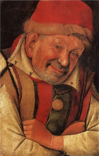 费拉拉宫廷小丑戈内拉的肖像 Portrait of the Ferrara Court Jester Gonella (c.1442)，让·富盖