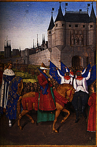 查理五世（1337-80）抵达巴黎，1364年5月28日 The Arrival of Charles V (1337-80) in Paris, 28th May 1364 (c.1460)，让·富盖