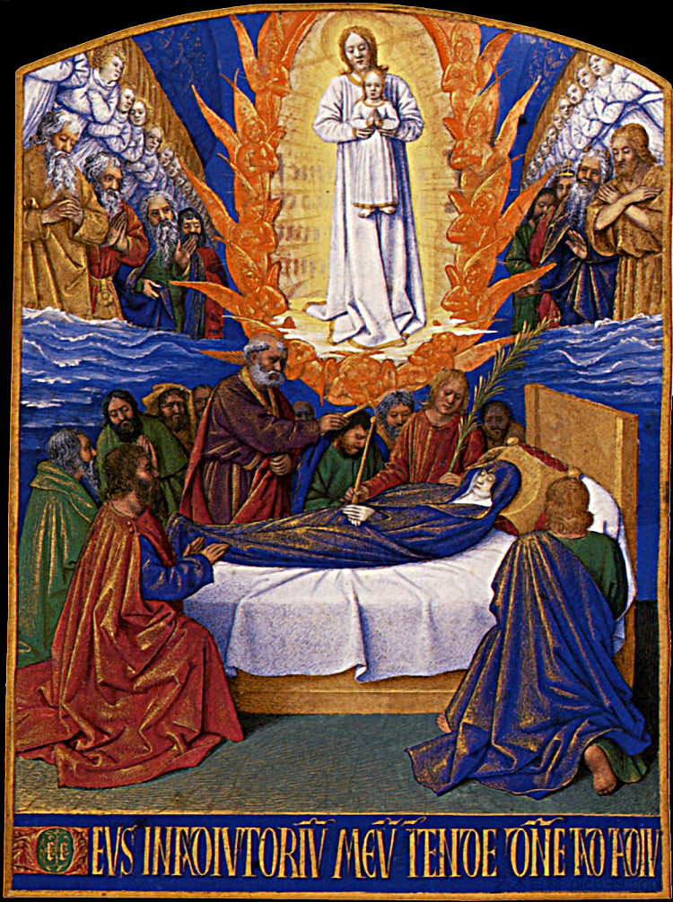 圣母安息 The Dormition of the Virgin (1452 - 1460)，让·富盖
