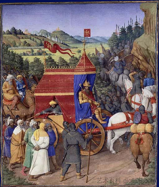 约沙法战胜亚述的亚达 Triumph of Jehoshaphat over Adad of Assyria (1470 - 1475)，让·富盖