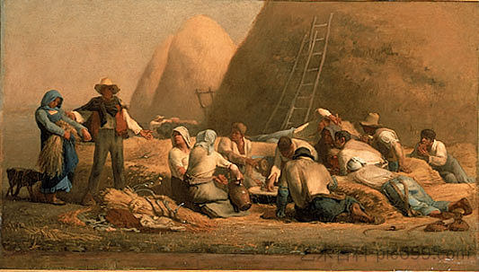 收割机休息 Harvesters Resting (1850 - 1853),让·弗朗索瓦·米勒