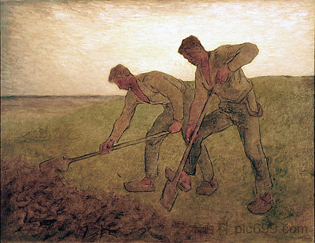 挖掘者 The Diggers (1855; France  )，让·弗朗索瓦·米勒