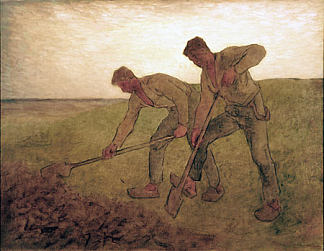 挖掘者 The Diggers (1855; France                     )，让·弗朗索瓦·米勒