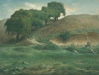 穿过栗树的小路，库塞特 Path through the Chestnut Trees, Cusset (c.1867; France                     )，让·弗朗索瓦·米勒