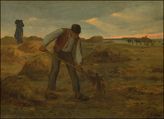 农民撒粪 Peasant Spreading Manure (1854 – 1855)，让·弗朗索瓦·米勒