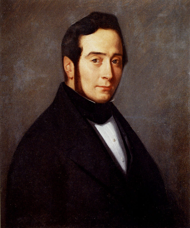 尤金·卡诺维尔的肖像 Portrait Of Eugene Canoville (1840)，让·弗朗索瓦·米勒