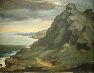 旺登堡的岩石 The rock of Castel Vendon (1848)，让·弗朗索瓦·米勒