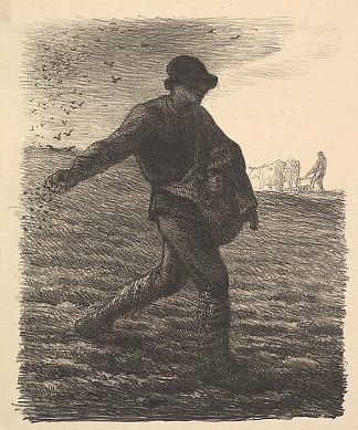 苗圃 The Sower (1851)，让·弗朗索瓦·米勒