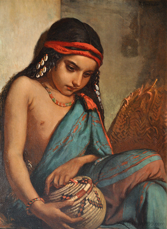 一个年轻的阿拉伯女孩的肖像 Portrait of a Young Arabic Girl，让-弗朗索瓦·波塔尔斯