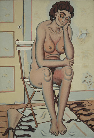 倾斜裸体 Nu accoudé (1949)，让·埃里翁