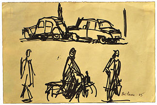 无题（素描本页） Untitled (Sketchbook page) (1955)，让·埃里翁
