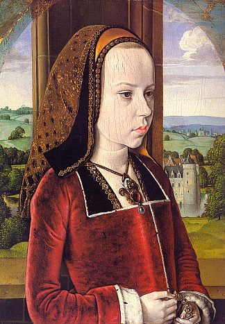 奥地利玛格丽特的肖像（年轻公主的肖像） Portrait of Margaret of Austria (Portrait of a Young Princess) (c.1491)，简·海伊