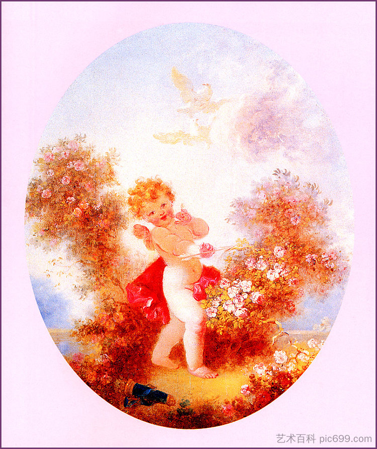 玫瑰之间的丘比特 Cupid Between The Roses，让·奥诺雷·弗拉戈纳尔