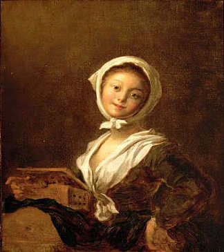 女孩与土拨鼠 Girl with a Marmot (1770 – 1790)，让·奥诺雷·弗拉戈纳尔