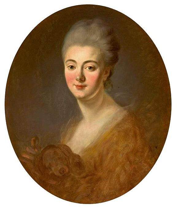 伊丽莎白·索菲·康斯坦斯·德·洛文达尔的肖像 Portrait of Elisabeth Sophie Constance de Lowendhal (1775 - 1785)，让·奥诺雷·弗拉戈纳尔