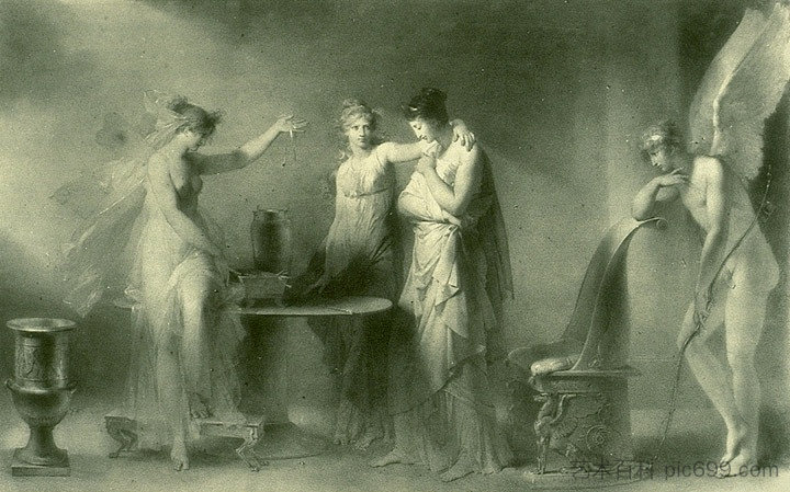 普赛克和她的两个姐妹 Psyche and Her Two Sisters，让·奥诺雷·弗拉戈纳尔