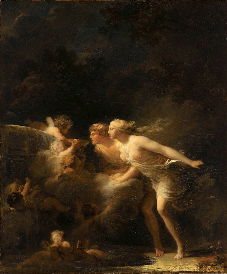 爱的泉源 The Fountain of Love (c.1785),让·奥诺雷·弗拉戈纳尔