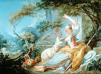 牧羊女 The Shepherdess (c.1750 – 1752)，让·奥诺雷·弗拉戈纳尔