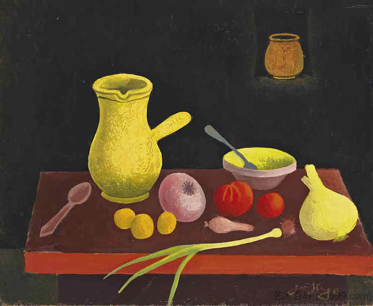 静物与蔬菜 Nature morte aux légumes (1965)，吉恩·雨果